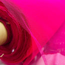 Flo Cerise DRESS NET Holes Stiff NYLON Tutu Tulle Fabric Underskirt 150 Cm Wide - Bull Ring Fabrics