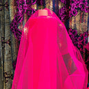 Flo Cerise DRESS NET Holes Stiff NYLON Tutu Tulle Fabric Underskirt 150 Cm Wide - Bull Ring Fabrics