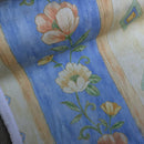 Floral Roses Cotton Print Vintage Fabric, Yellow/Blue - Bull Ring Fabrics