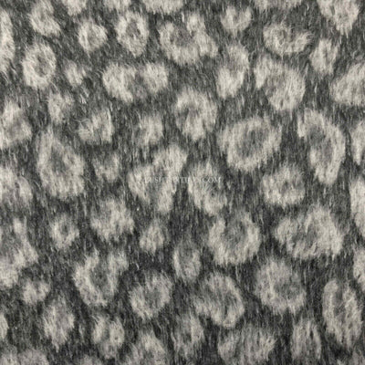 Furry Wool Blend Warm Fabrics Animal Melton Fabric Sew Coat Jacket LEOPARD SPOTS - Bull Ring Fabrics
