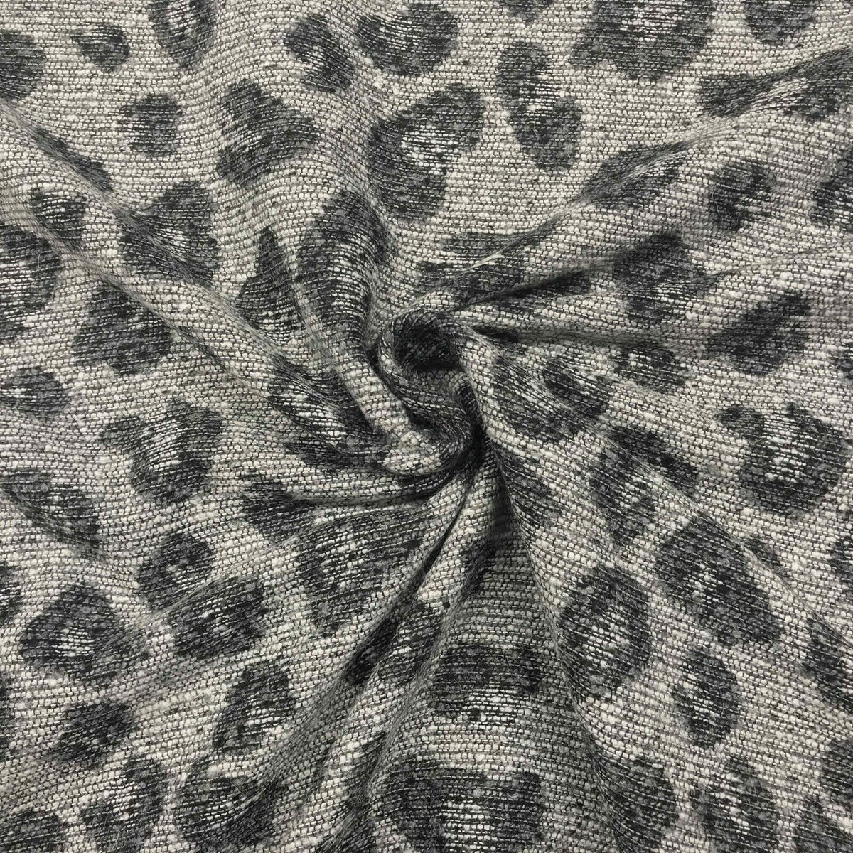 Furry Wool Blend Warm Fabrics Animal Melton Fabric Sew Coat Jacket LEOPARD SPOTS - Bull Ring Fabrics