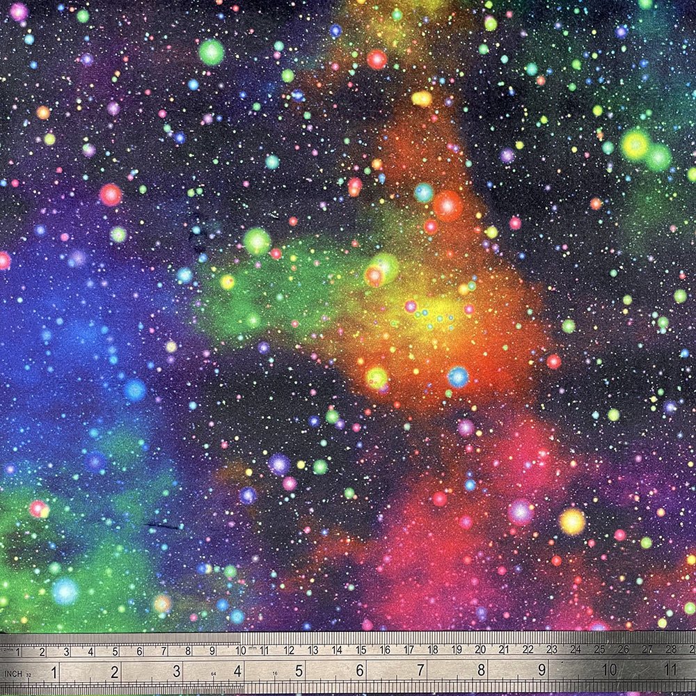 Galaxy Digital Print Plush Velvet Curtain Fabric - Bull Ring Fabrics