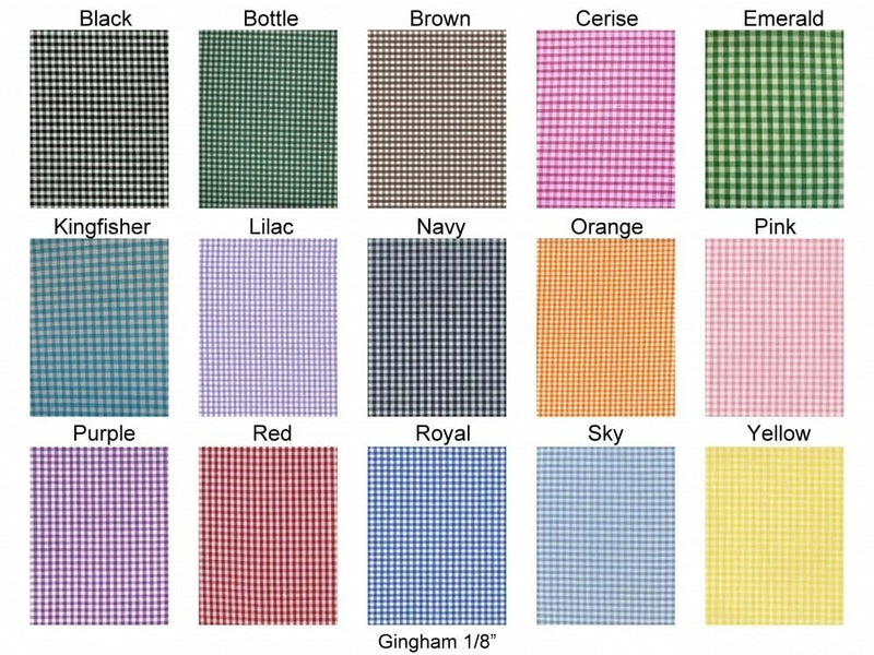 Gingham 1" Poly Cotton Dress Quilting Fabric - Bull Ring Fabrics