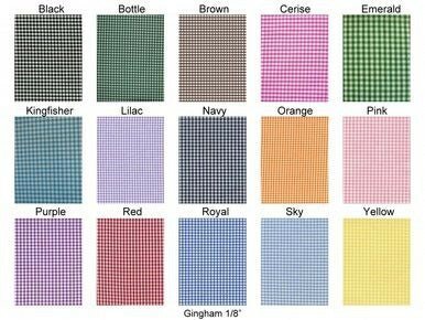 Gingham 1" Poly Cotton Dress Quilting Fabric - Bull Ring Fabrics