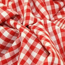 Gingham 1/4" Checks Polycotton Dress Craft Fabric - Bull Ring Fabrics