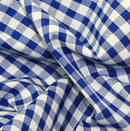 Gingham 1/4" Checks Polycotton Dress Craft Fabric - Bull Ring Fabrics