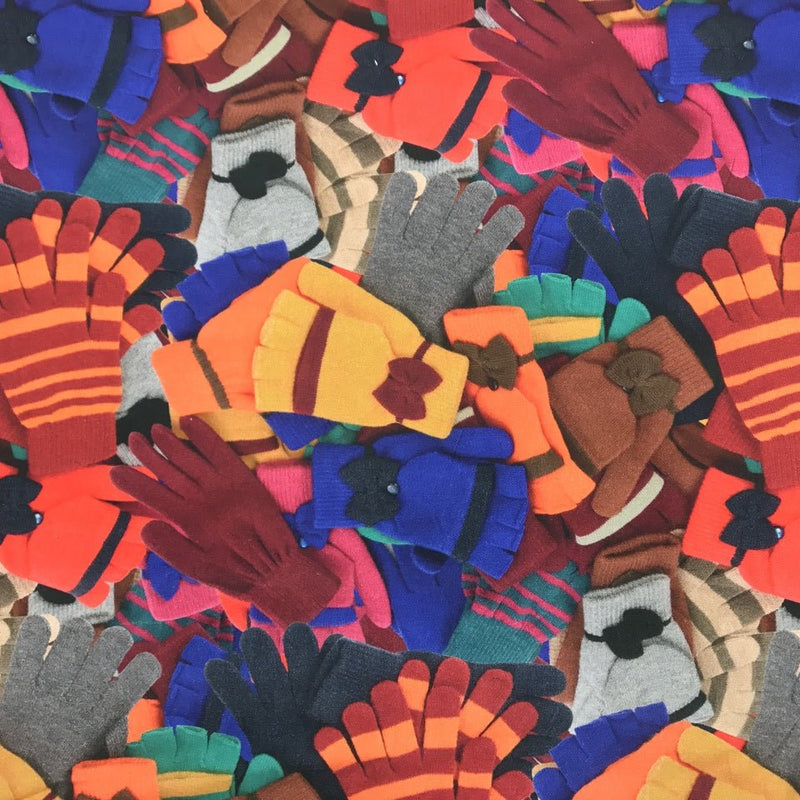 Gloves Digital Print Cotton Upholstery Curtain Fabric - Bull Ring Fabrics