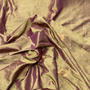 Gold Shot Pink Embroidered Taffeta Fabric Circle Pattern 150cm - Bull Ring Fabrics