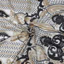 Heavy Sequinned Stretch Lace Power Mesh Net Bridal Dress Fabric - Bull Ring Fabrics