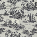 Toile De Joey Cotton Curtain Fabric, Black