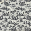 Toile De Joey Cotton Curtain Fabric, Black