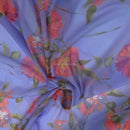 Lilac Floral Printed Muslin Fabric - Bull Ring Fabrics