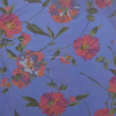 Lilac Floral Printed Muslin Fabric - Bull Ring Fabrics