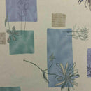 Lilac & Green Floral Vintage Cotton Fabric 140cm, Cream - Bull Ring Fabrics