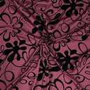 Monaco Cotton Panama Velvet Flocked Fabric Curtain Brocade Upholstery 140cm - Bull Ring Fabrics