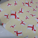 Oilcloth FIFA World Cup 2026 England Flags Tablecloth PVC Fabric 54", Cream - Bull Ring Fabrics