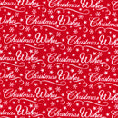 Tissu en polycoton de Noël avec des souhaits de Noël 