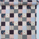 Patchwork Squares Cotton Poplin Dress Fabric, Black - Bull Ring Fabrics