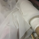 Plain Voile Draping Fabric 150cm, Ivory/Cream - Bull Ring Fabrics