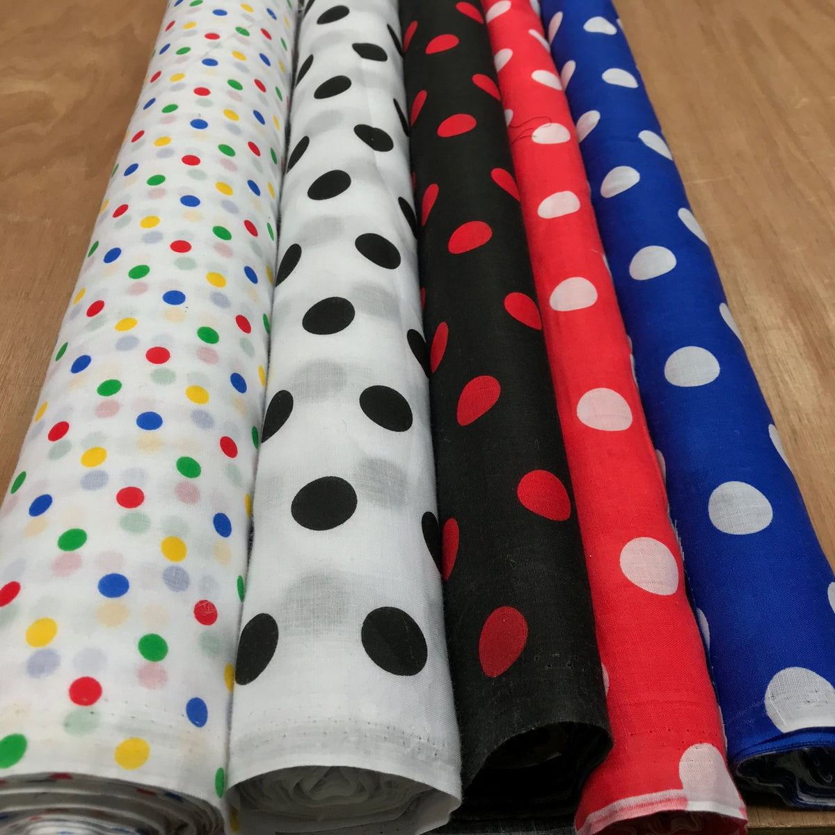 Polka Dot Spots Print Polycotton Dress Fabric 112cm - Bull Ring Fabrics