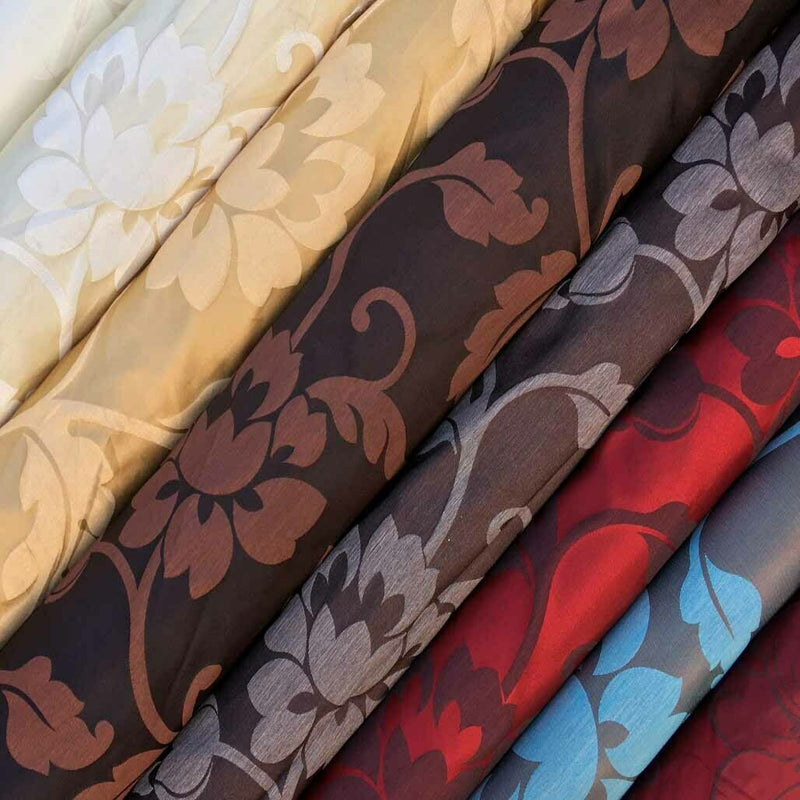 Premium Daisy Floral Flowers Curtain Brocade Fabric 140cm - Bull Ring Fabrics