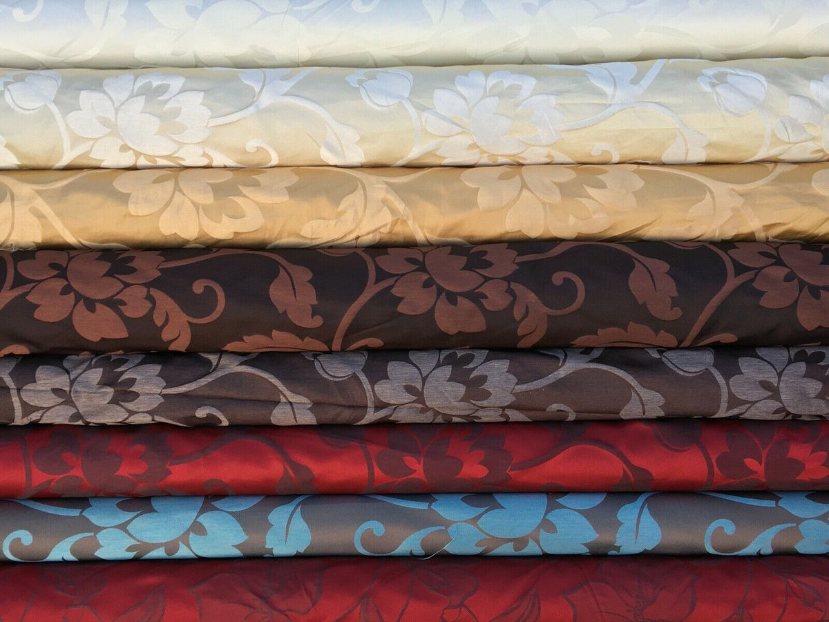 Premium Daisy Floral Flowers Curtain Brocade Fabric 140cm - Bull Ring Fabrics