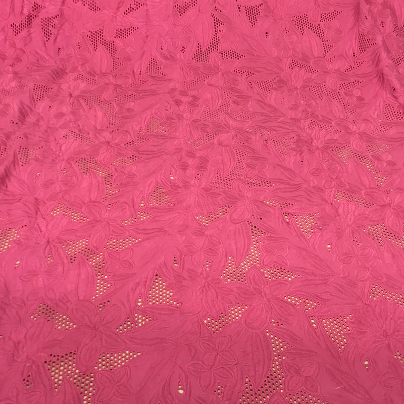 Premium Eyelash Floral Lace Bridal Dress, Red - Bull Ring Fabrics