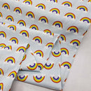 Rainbow In Clouds Cotton Craft Fabric, Sky - Bull Ring Fabrics