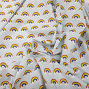 Rainbow In Clouds Cotton Craft Fabric, Sky - Bull Ring Fabrics