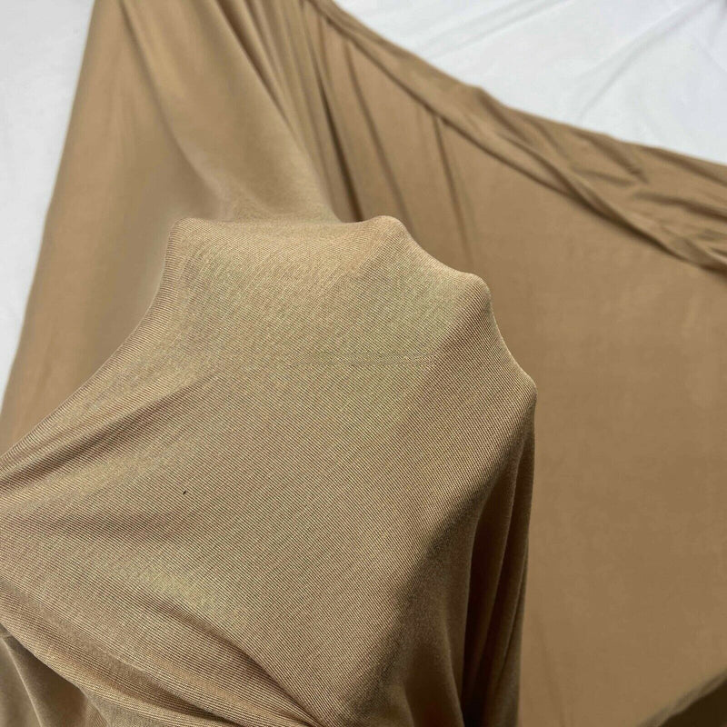 Rib Jersey Stretch Dress Fabric 140cm, Skin/Nude - Bull Ring Fabrics