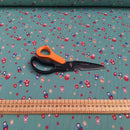 Russian Dolls Print Cotton Poplin Dress Fabric, Mint - Bull Ring Fabrics