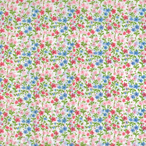 Small Ditsy Flowers Print Polycotton Fabric - Bull Ring Fabrics