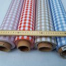 Small Gingham Checks PVC Oilcloth Fabric Printed Tablecloth - Bull Ring Fabrics