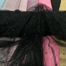 Soft Net Small Pearls Tulle Bridal Dress Fabric 60" - Bull Ring Fabrics