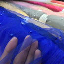 Soft Net Small Pearls Tulle Bridal Dress Fabric 60" - Bull Ring Fabrics