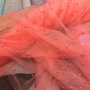 Soft Net Small Pearls Tulle Bridal Dress Fabric 60" - Bull Ring Fabrics