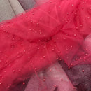 Soft Net Small Pearls Tulle Bridal Dress Fabric 60" - Bull Ring Fabrics