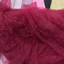 Soft Net Small Pearls Tulle Bridal Dress Fabric 60" - Bull Ring Fabrics