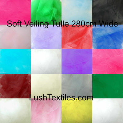 Soft Veiling Tulle Fabric Dress Net Bridal Tulle 280cm Wide - Bull Ring Fabrics