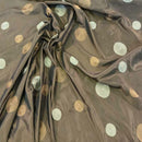 Spotted Taffeta Fabric Embroidered Circles Dress Craft Curtain 60" - Bull Ring Fabrics