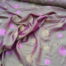 Spotted Taffeta Fabric Embroidered Circles Dress Craft Curtain 60" - Bull Ring Fabrics