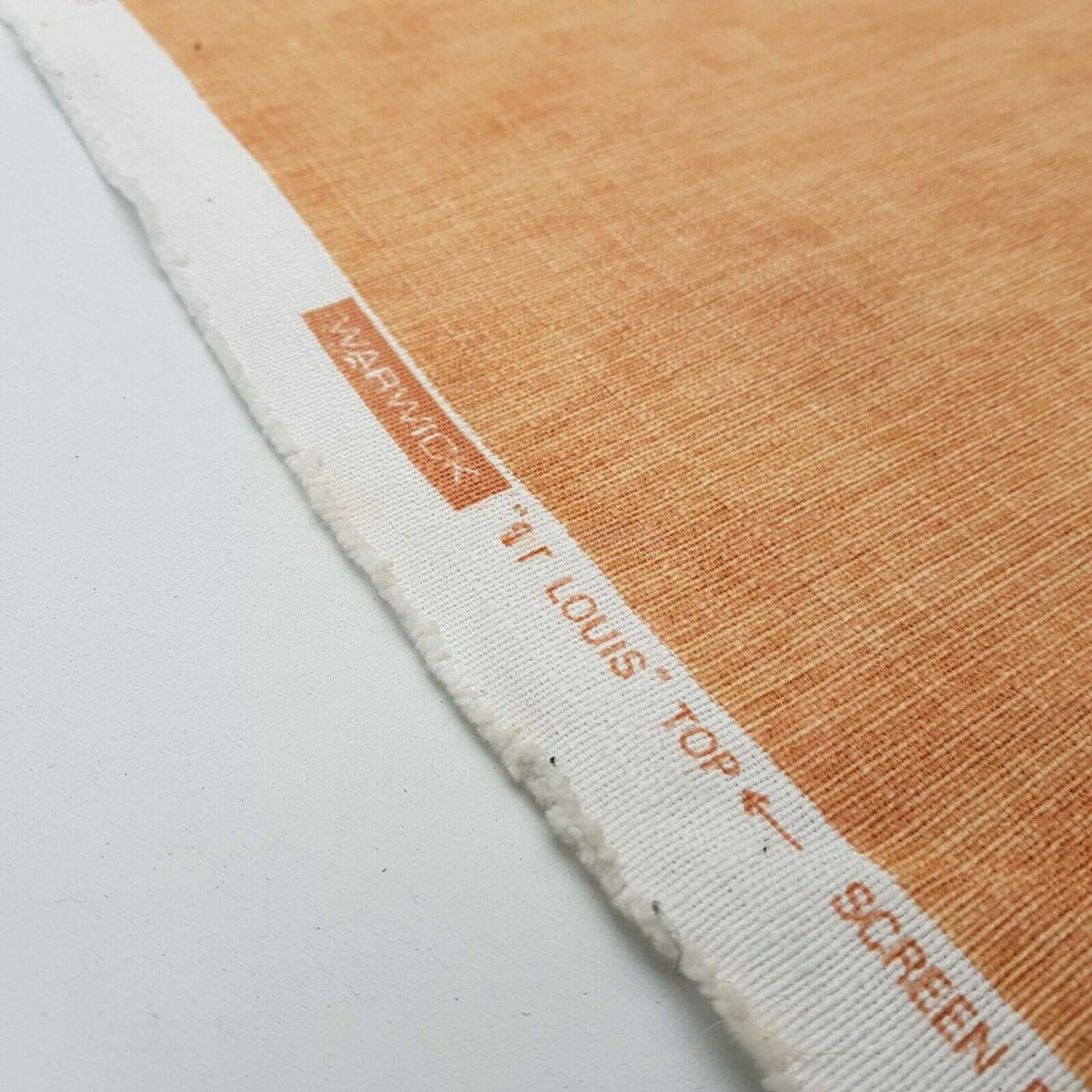 St. Louise Cotton Weave Print Vintage Fabric 140cm, Peach - Bull Ring Fabrics