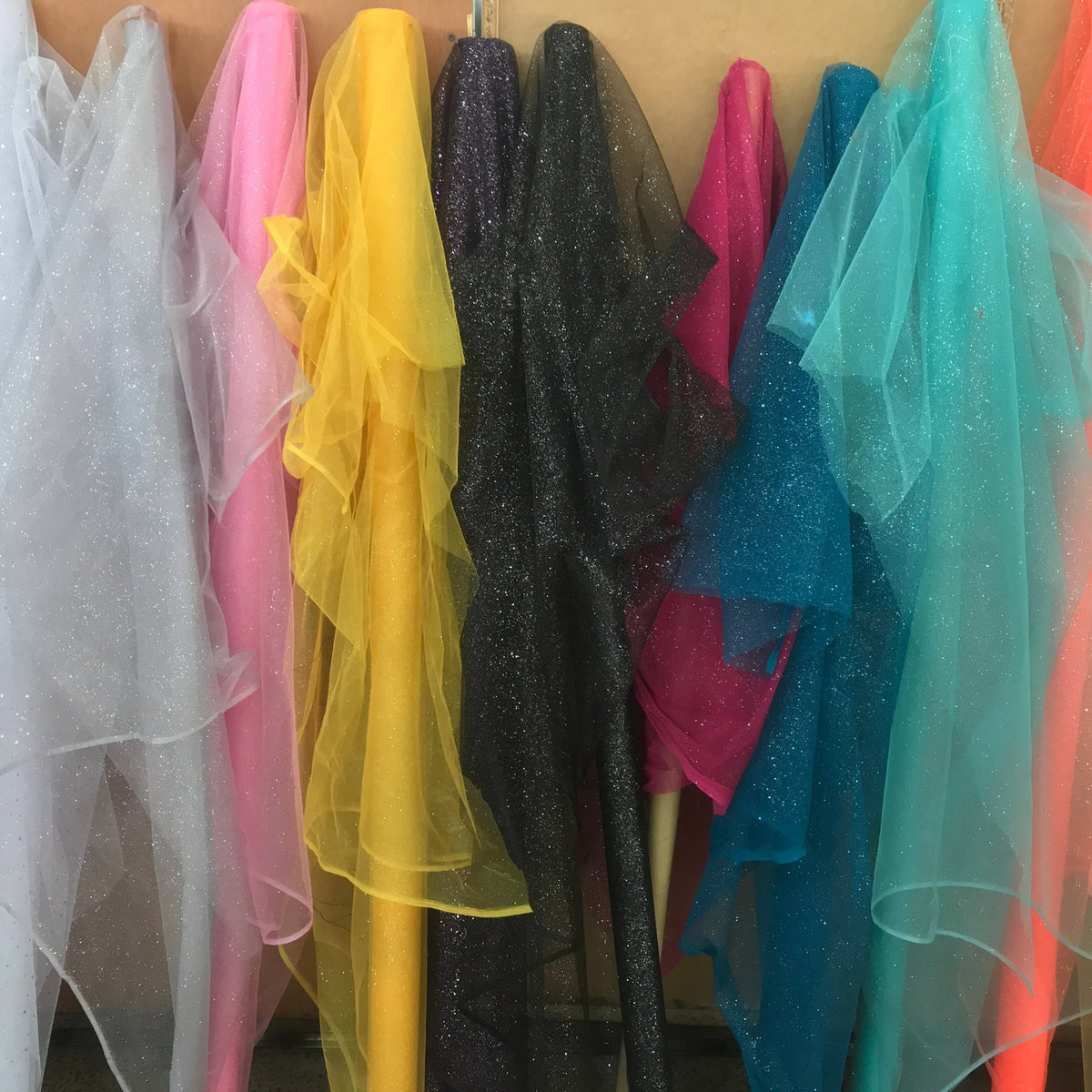 Stardust Soft Veiling Tulle Sparkle Glitter Net Fabric - Bull Ring Fabrics