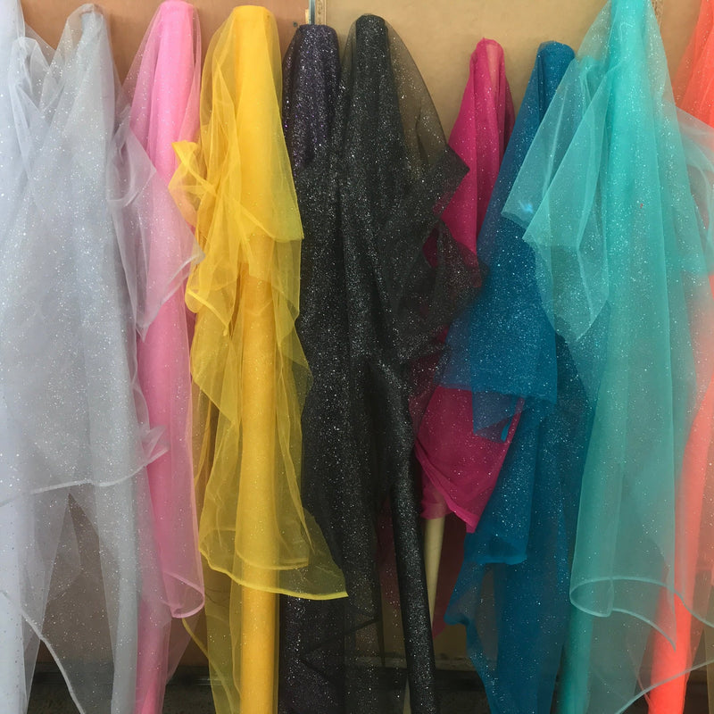 Stardust Soft Veiling Tulle Sparkle Glitter Net Fabric - Bull Ring Fabrics