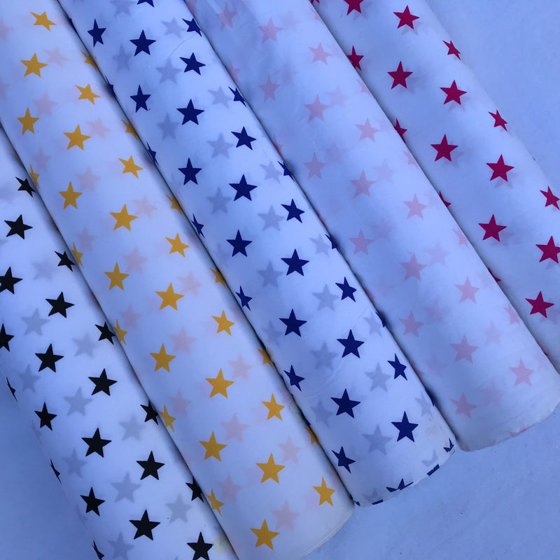 Stars Print Rose & Hubble Cotton Poplin Dress Fabric - Bull Ring Fabrics