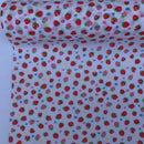 Strawberries Print Polycotton Fabric - Bull Ring Fabrics