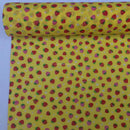 Strawberries Print Polycotton Fabric - Bull Ring Fabrics