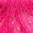 Stretch Spandex Lace Fabric Floral Flowers Dress Bridal 54" - Bull Ring Fabrics