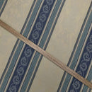 Striped Aztec Curtain Brocade Fabric 140cm, Blue/Yellow - Bull Ring Fabrics