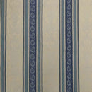 Striped Aztec Curtain Brocade Fabric 140cm, Blue/Yellow - Bull Ring Fabrics